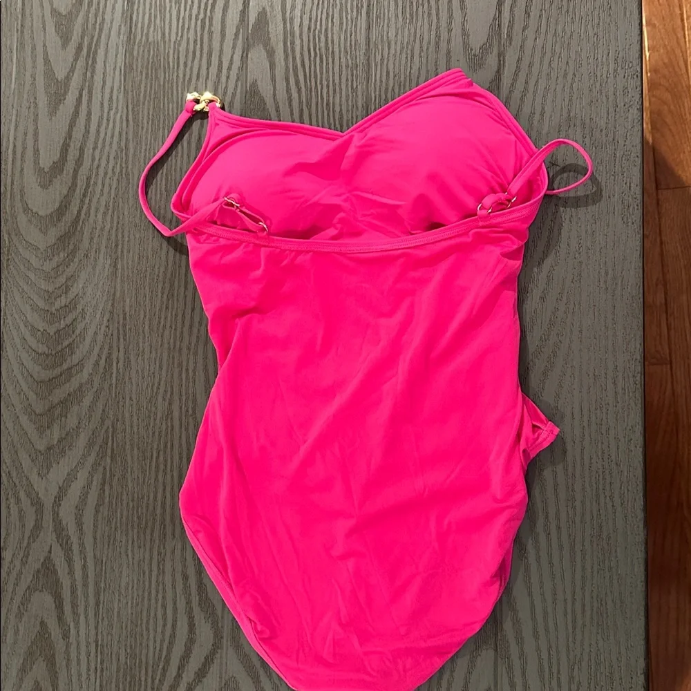 Michael Kors  Hot Pink One-Piece Swimsuit with Adjustable Straps